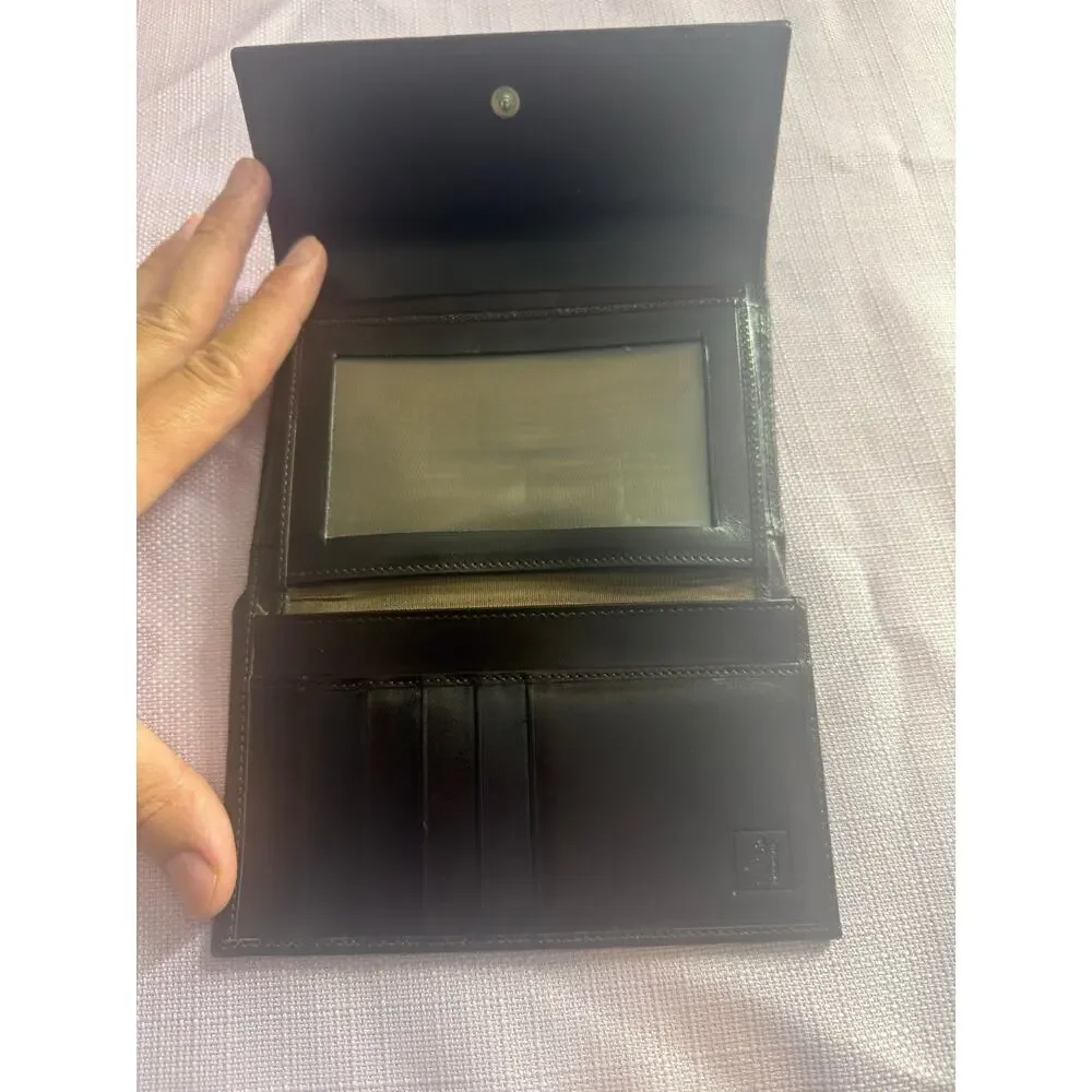 Canvas and leather bifold wallet, Fendi Zucca monogram